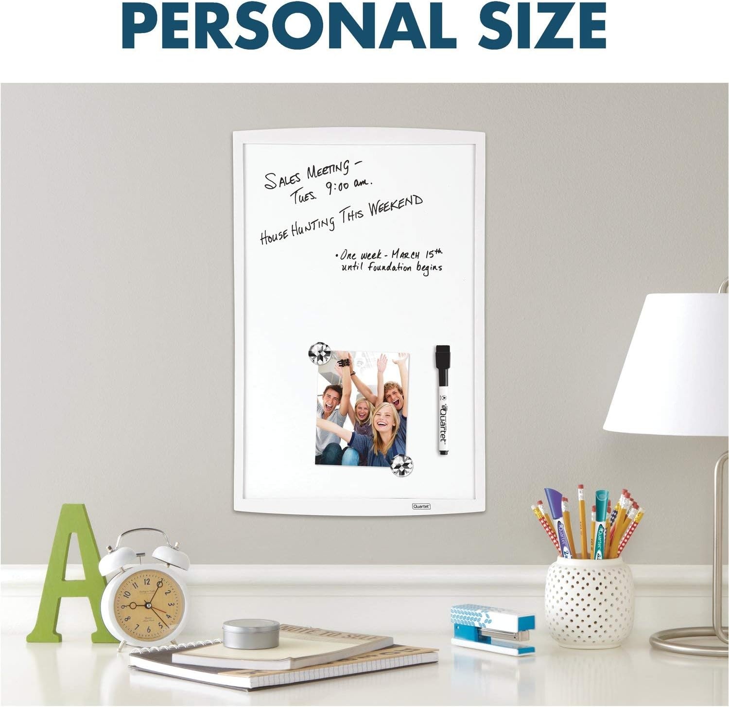 image:imageQuartet Magnetic Whiteboard 812 x 11 White Board for Wall Dry Erase Board for Kids Perfect for Home Office amp Home School Supplies 1 Dry Erase Marker 2 Magnets Black Frame MHOW8511BKWhite