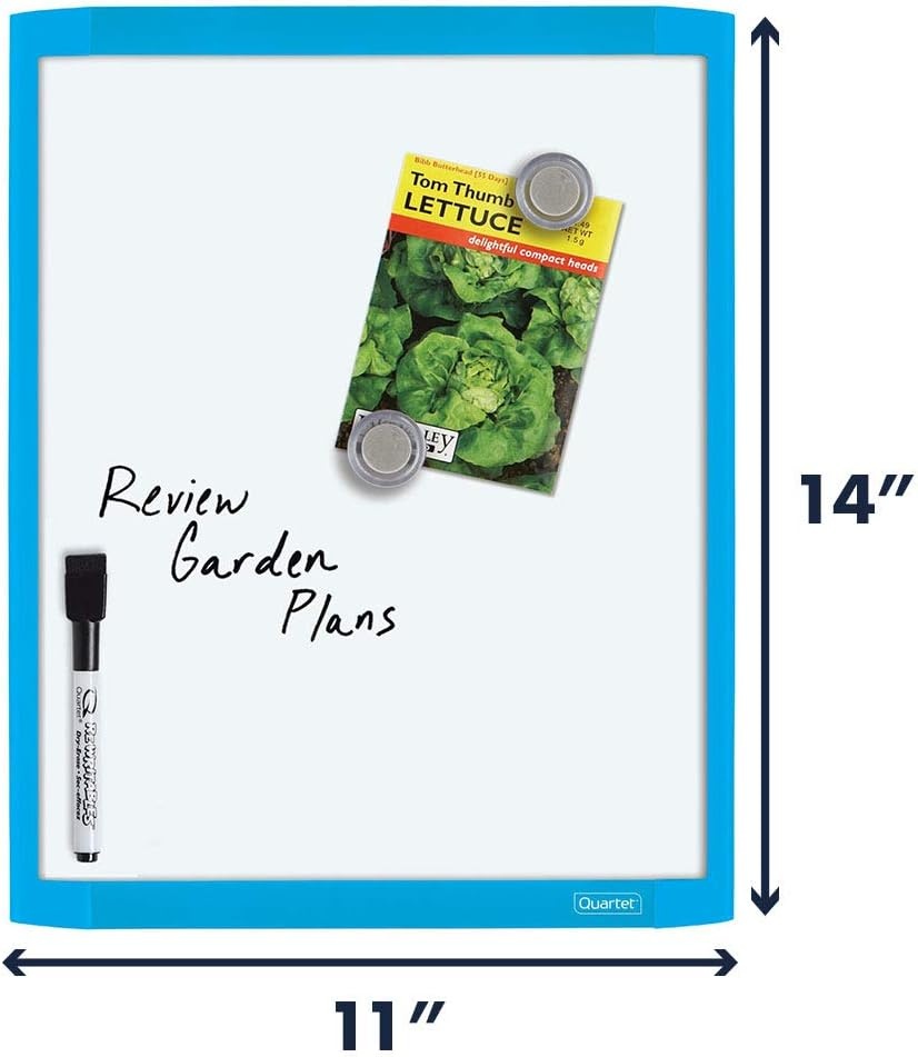 image:imageQuartet Magnetic Whiteboard 812 x 11 White Board for Wall Dry Erase Board for Kids Perfect for Home Office amp Home School Supplies 1 Dry Erase Marker 2 Magnets Black Frame MHOW8511BKBlue