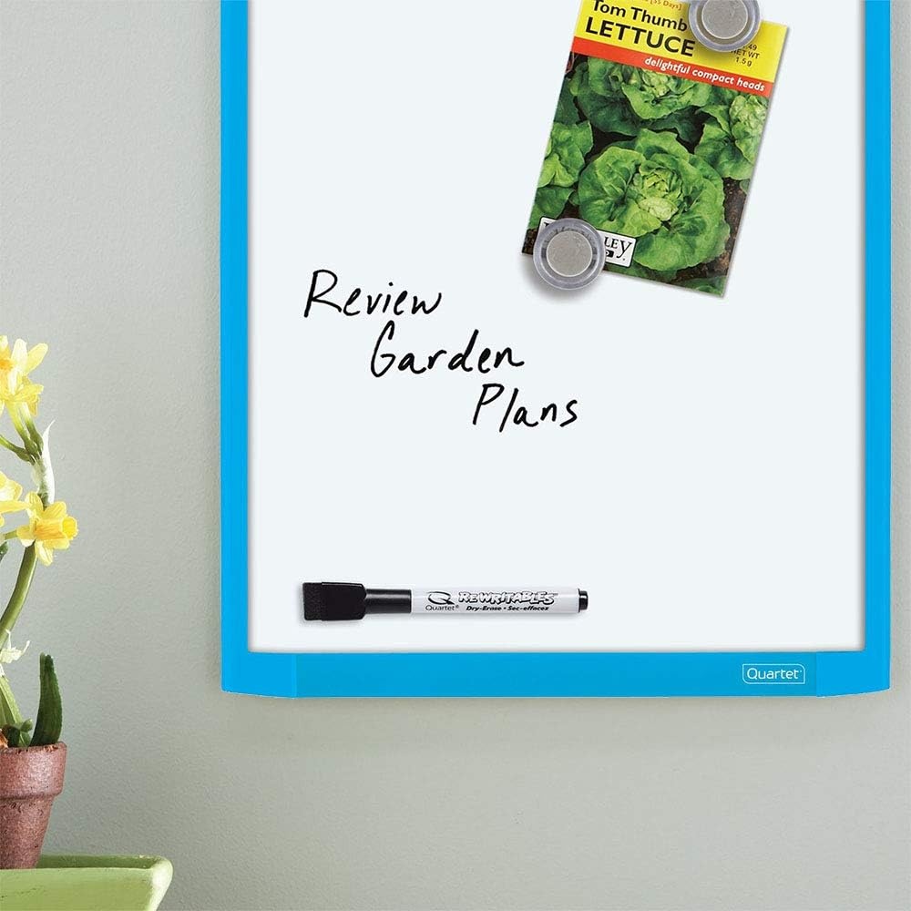 image:imageQuartet Magnetic Whiteboard 812 x 11 White Board for Wall Dry Erase Board for Kids Perfect for Home Office amp Home School Supplies 1 Dry Erase Marker 2 Magnets Black Frame MHOW8511BKBlue