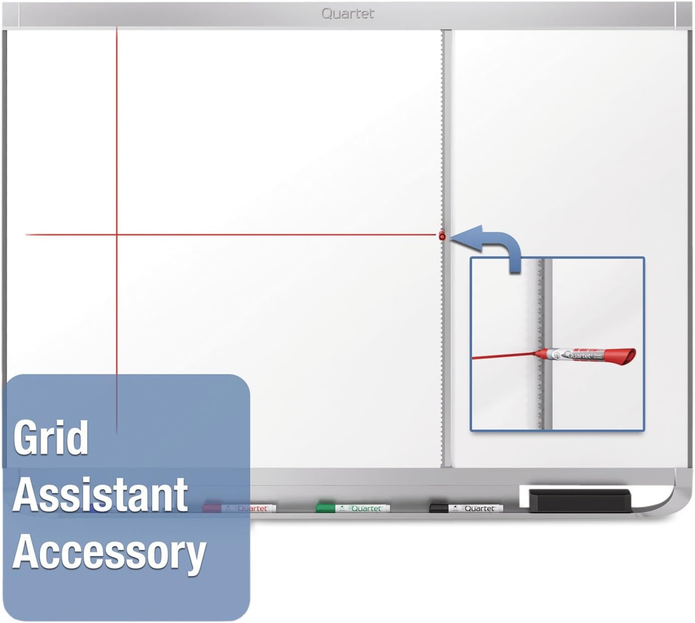 image:imageQuartet Magnetic Whiteboard Porcelain White Board Dry Erase Board 8 x 4 Aluminum Frame Prestige 2 Duramax P558AP2Aluminum