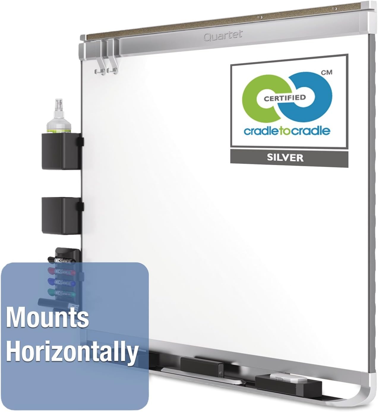 image:imageQuartet Magnetic Whiteboard Porcelain White Board Dry Erase Board 8 x 4 Aluminum Frame Prestige 2 Duramax P558AP2Aluminum