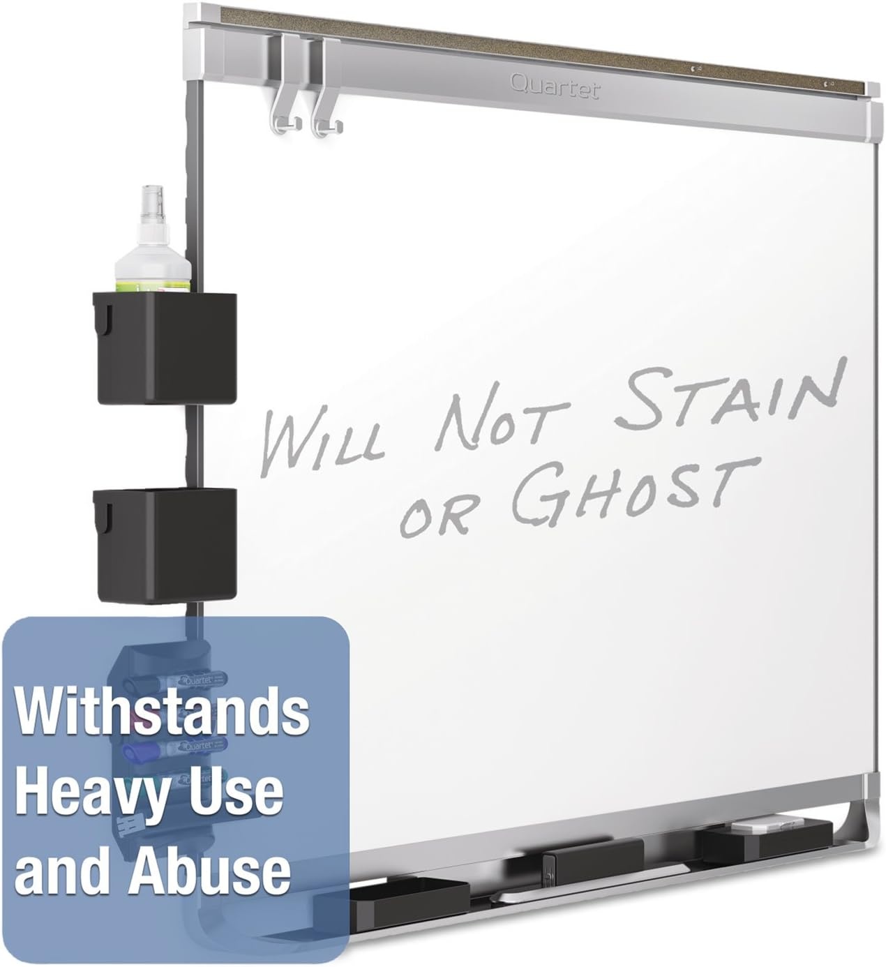 image:imageQuartet Magnetic Whiteboard Porcelain White Board Dry Erase Board 8 x 4 Aluminum Frame Prestige 2 Duramax P558AP2Aluminum