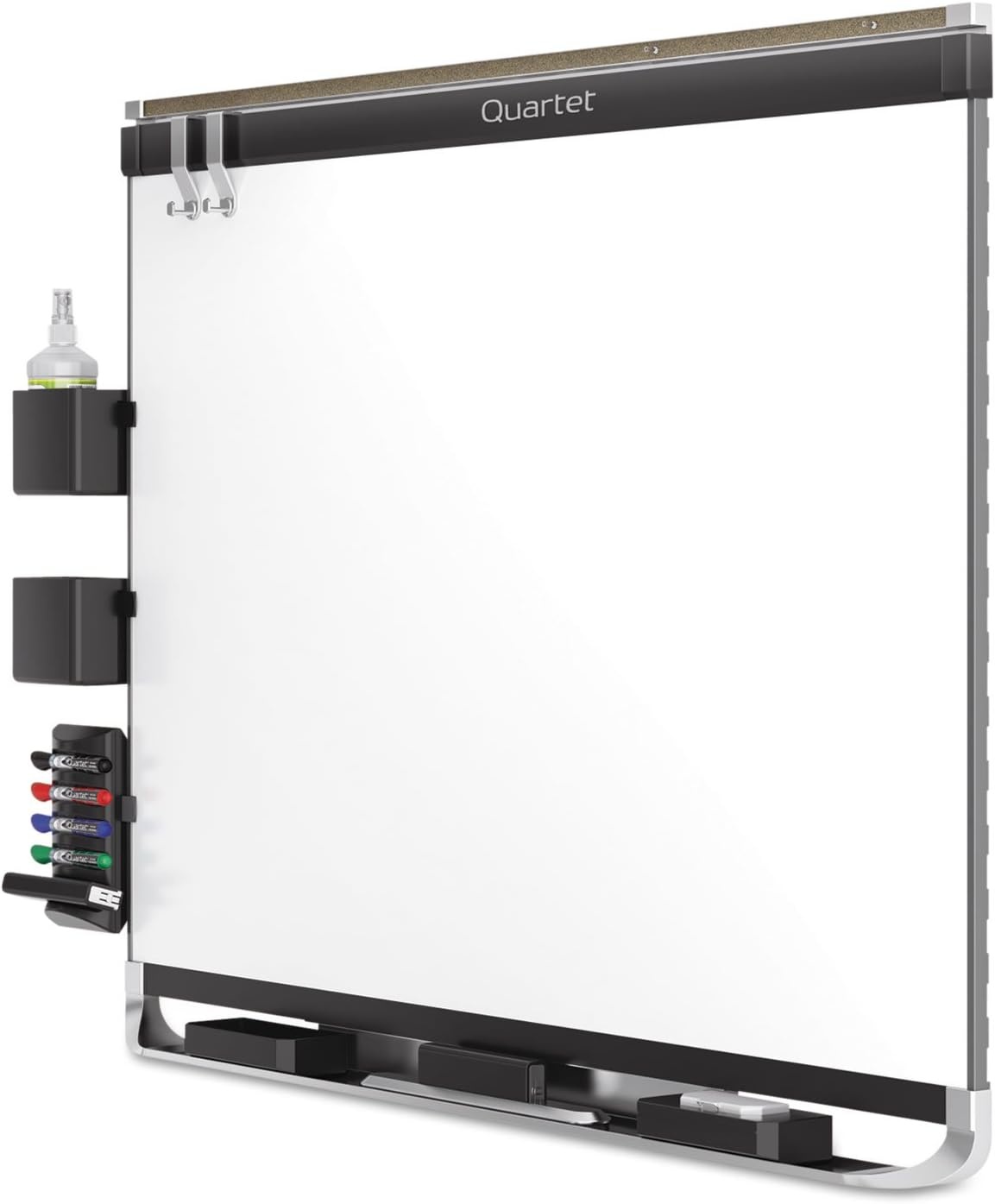 image:imageQuartet Magnetic Whiteboard Porcelain White Board Dry Erase Board 8 x 4 Aluminum Frame Prestige 2 Duramax P558AP2Black