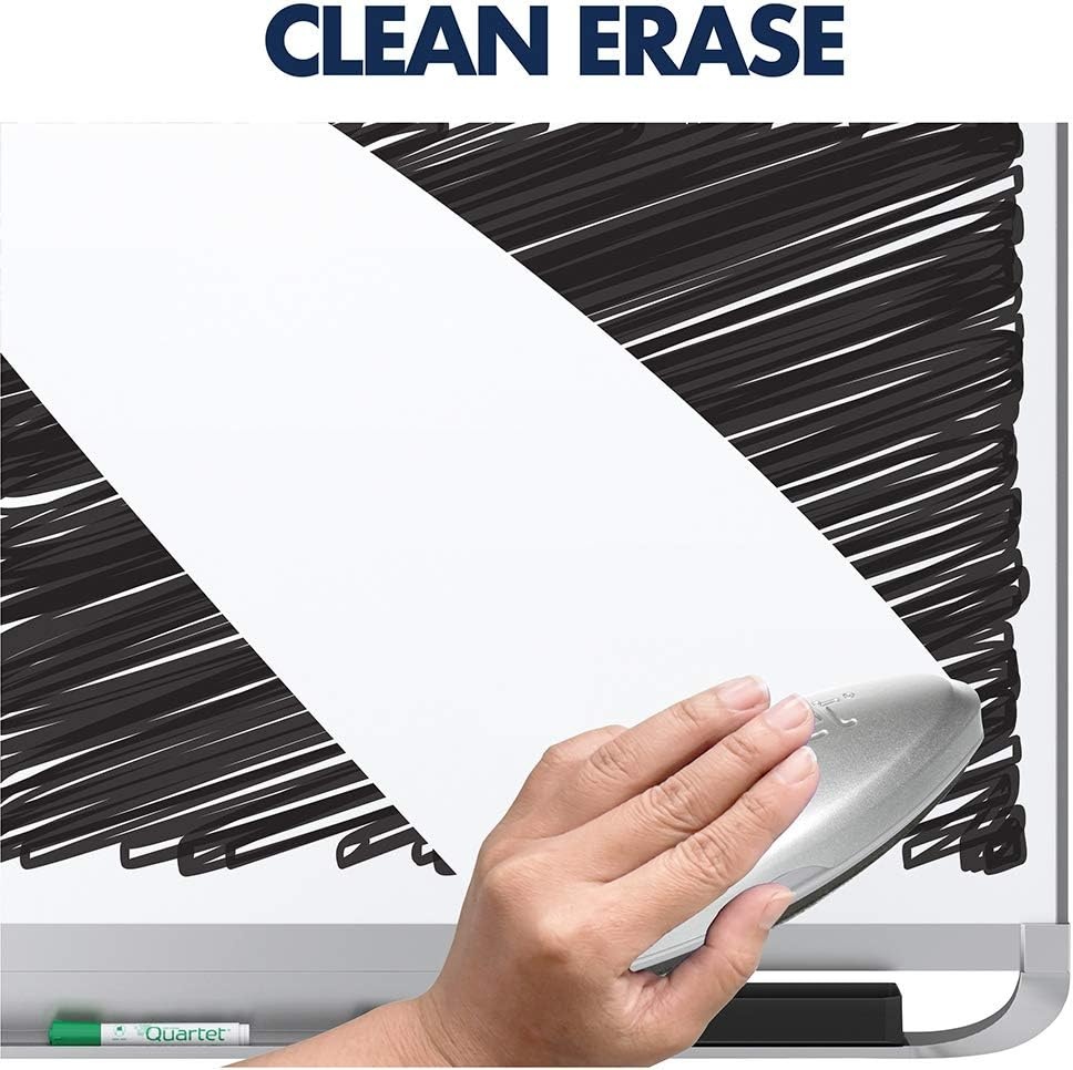 image:imageQuartet Magnetic Whiteboard Porcelain White Board Dry Erase Board 8 x 4 Aluminum Frame Prestige 2 Duramax P558AP2Black