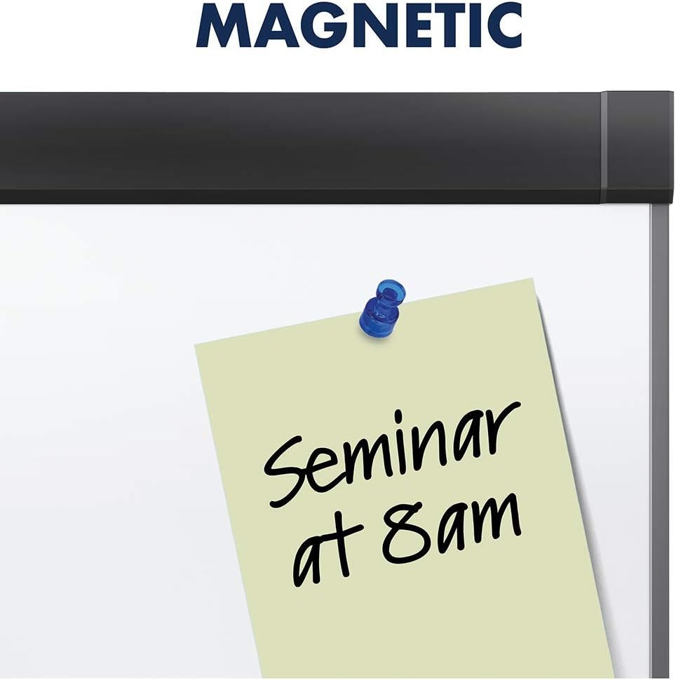 image:imageQuartet Magnetic Whiteboard Porcelain White Board Dry Erase Board 8 x 4 Aluminum Frame Prestige 2 Duramax P558AP2Black