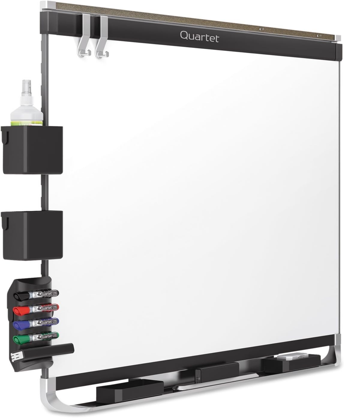 image:imageQuartet Magnetic Whiteboard Porcelain White Board Dry Erase Board 8 x 4 Aluminum Frame Prestige 2 Duramax P558AP2Black