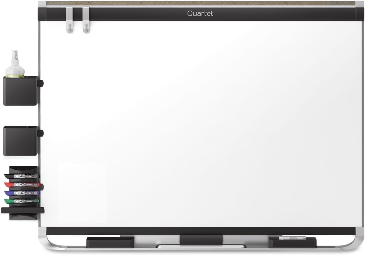 image:imageQuartet Magnetic Whiteboard Porcelain White Board Dry Erase Board 8 x 4 Aluminum Frame Prestige 2 Duramax P558AP2Black