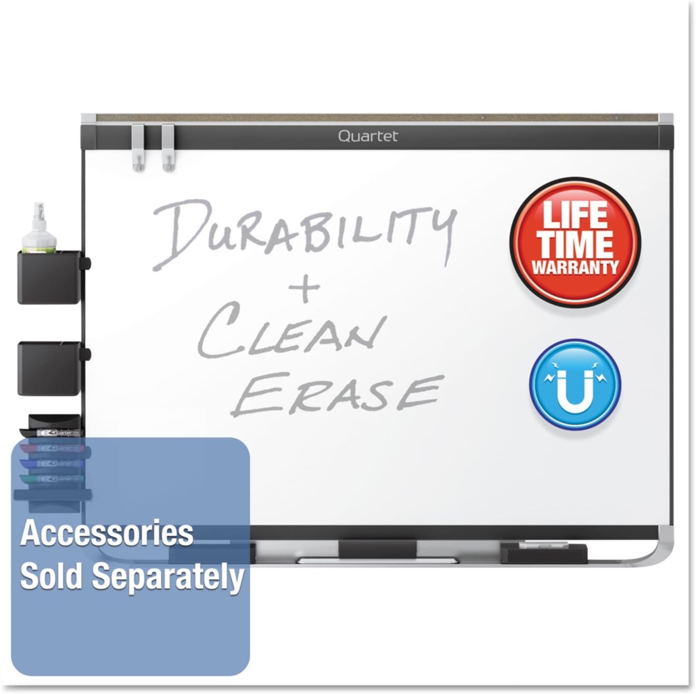 image:imageQuartet Magnetic Whiteboard Porcelain White Board Dry Erase Board 8 x 4 Aluminum Frame Prestige 2 Duramax P558AP2Graphite
