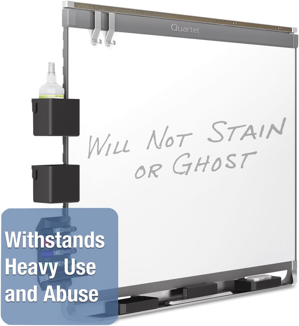 image:imageQuartet Magnetic Whiteboard Porcelain White Board Dry Erase Board 8 x 4 Aluminum Frame Prestige 2 Duramax P558AP2Graphite