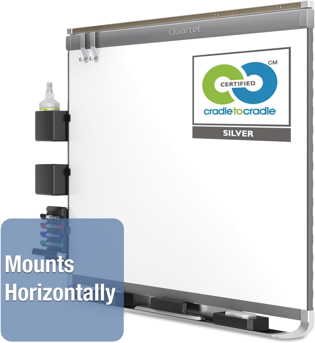 image:imageQuartet Magnetic Whiteboard Porcelain White Board Dry Erase Board 8 x 4 Aluminum Frame Prestige 2 Duramax P558AP2Graphite