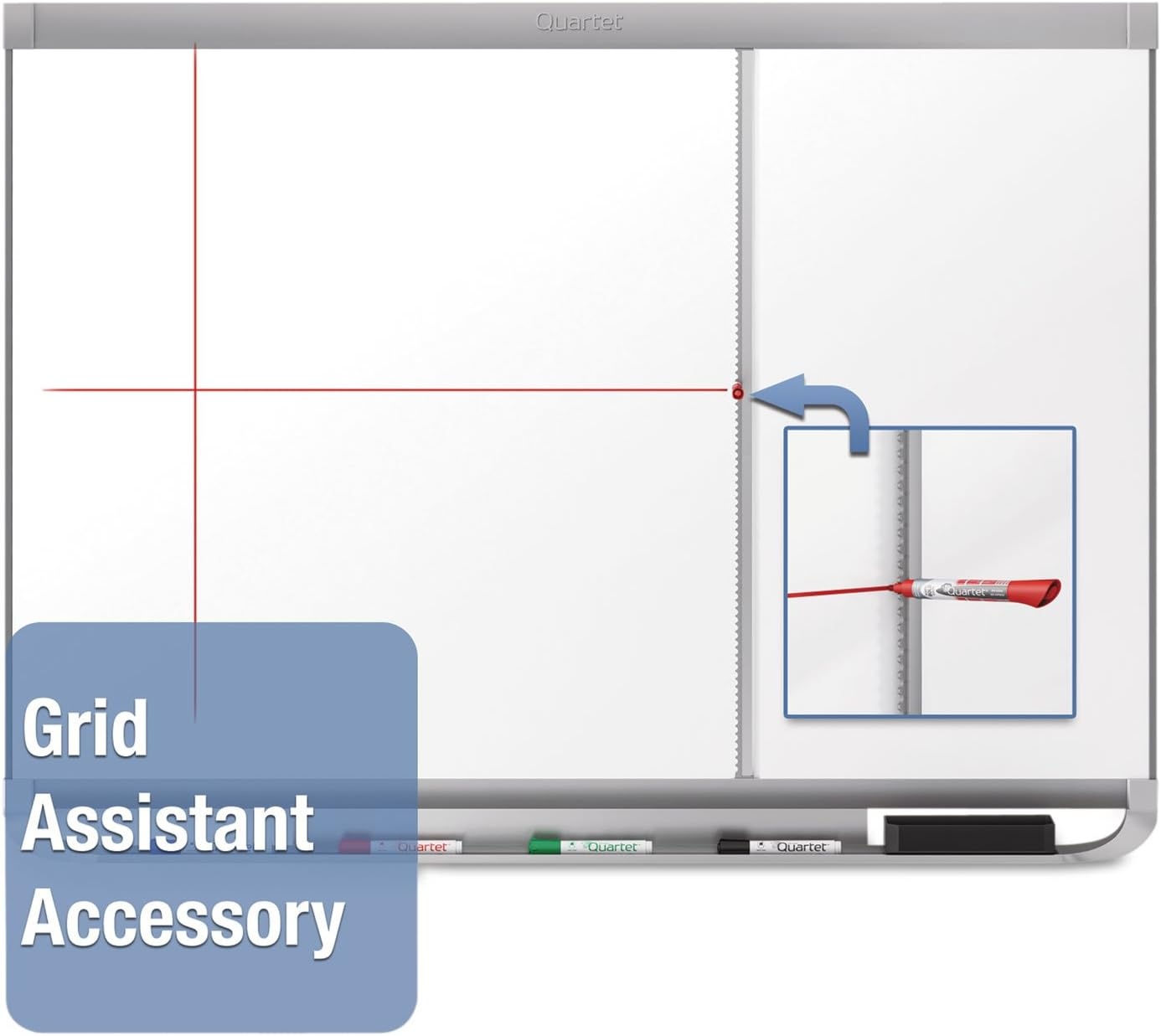 image:imageQuartet Magnetic Whiteboard Porcelain White Board Dry Erase Board 8 x 4 Aluminum Frame Prestige 2 Duramax P558AP2Graphite