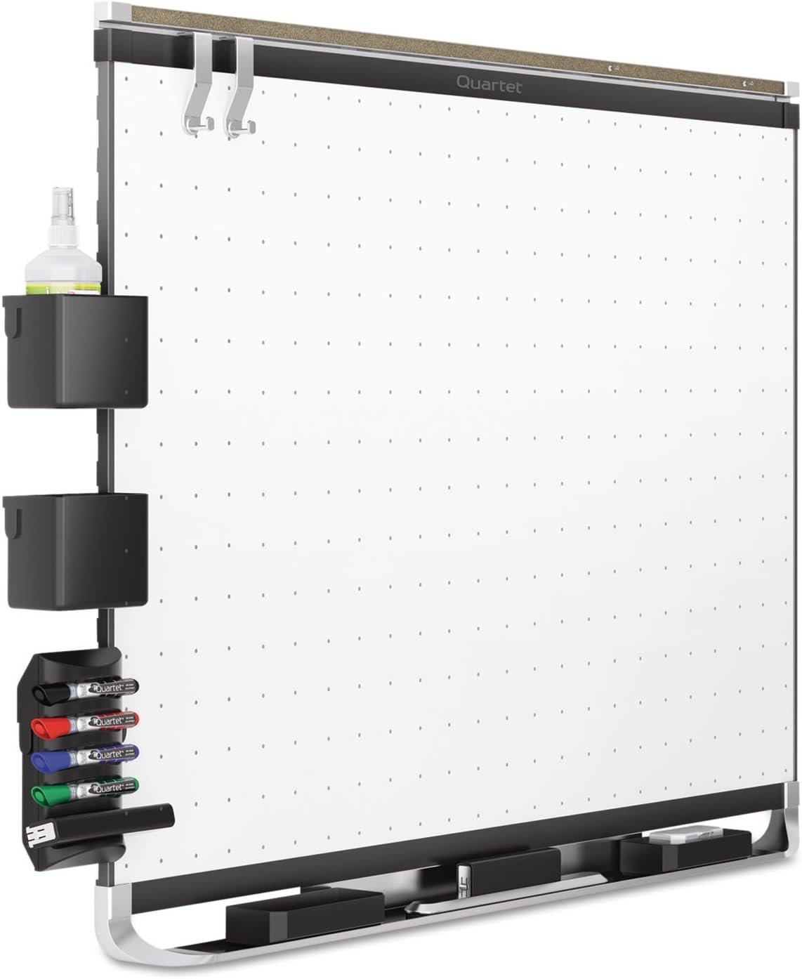 image:imageQuartet Magnetic Whiteboard White Board Dry Erase Board 6 x 4 Black Aluminum Frame Prestige 2 Total Erase TEM547B