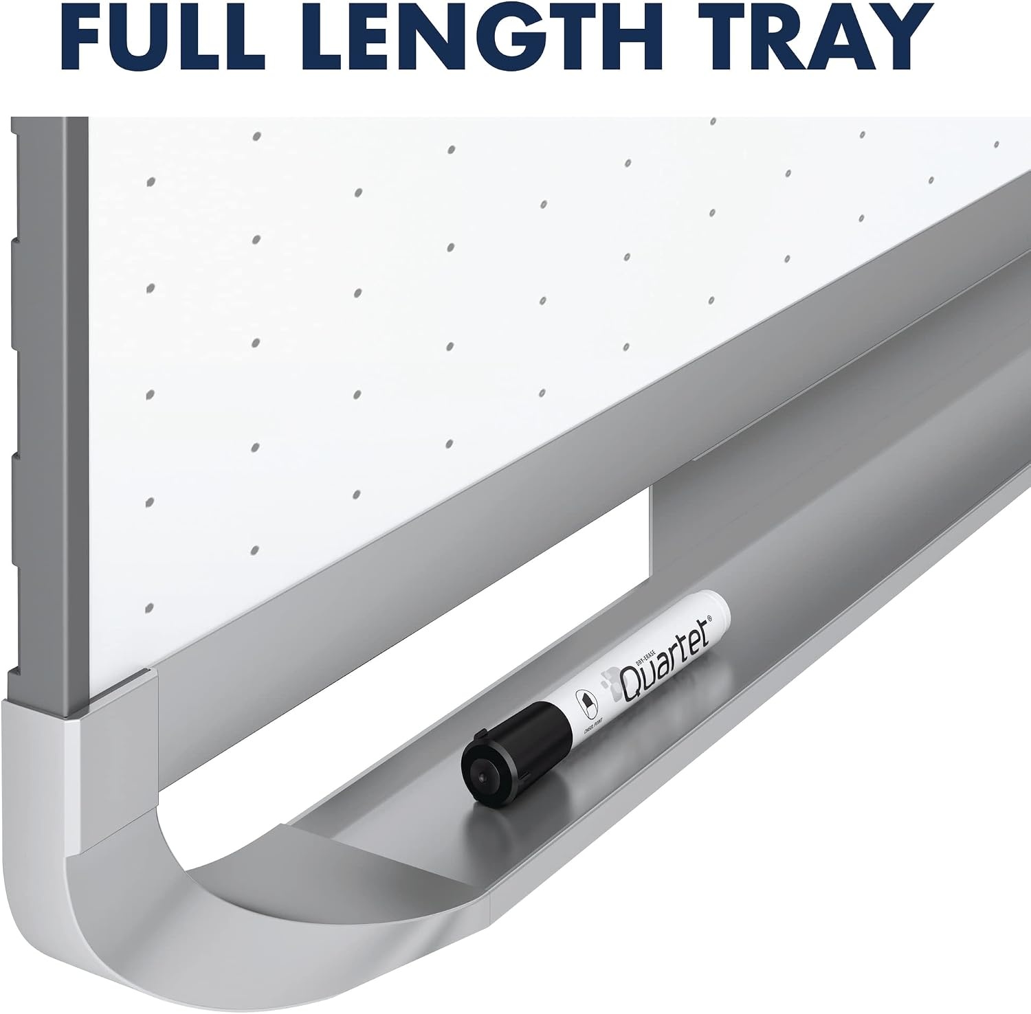 image:imageQuartet Magnetic Whiteboard White Board Dry Erase Board 6 x 4 Silver Aluminum Frame Prestige 2 Total Erase TEM547A