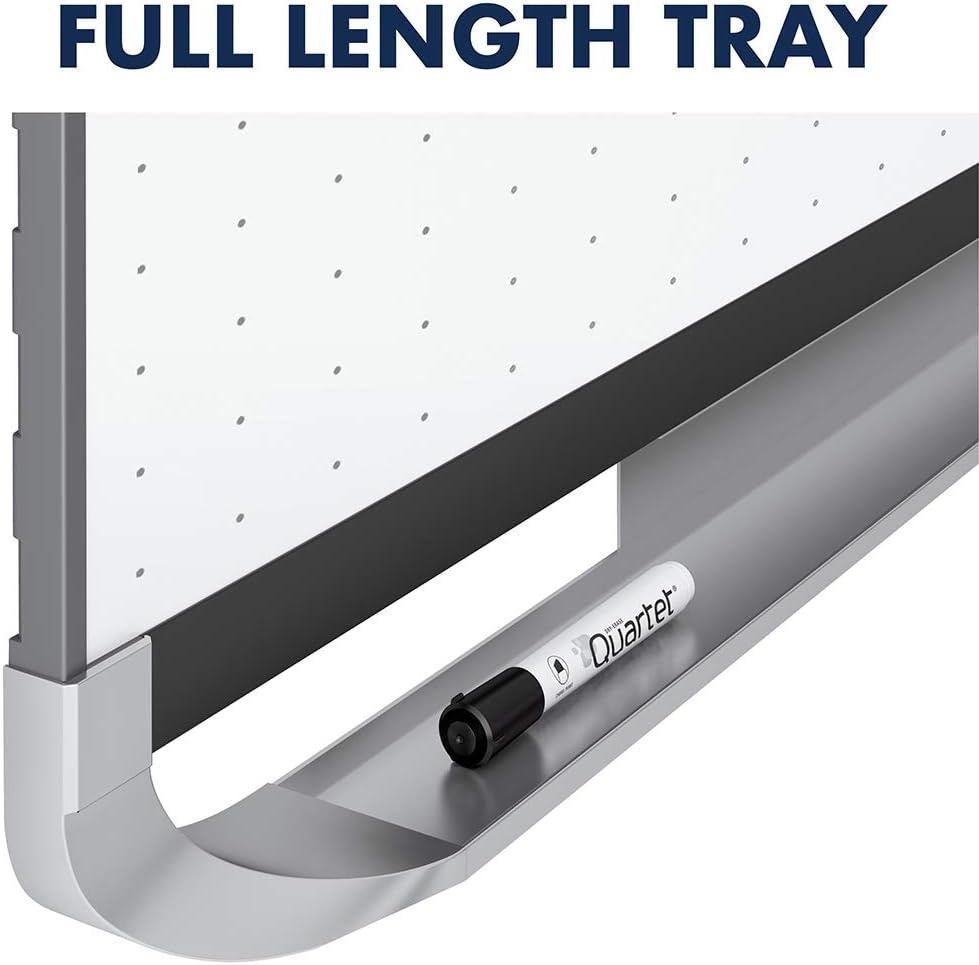 image:imageQuartet Magnetic Whiteboard White Board Dry Erase Board 8 x 4 Graphite Finish Frame Prestige 2 Total Erase TEM548GBlack