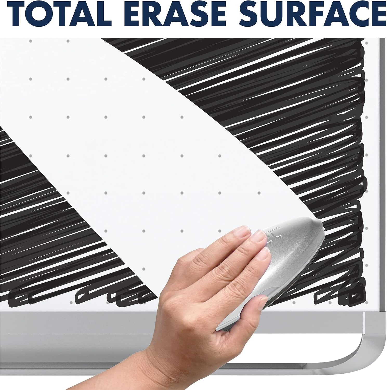 image:imageQuartet Magnetic Whiteboard White Board Dry Erase Board 8 x 4 Graphite Finish Frame Prestige 2 Total Erase TEM548GBlack