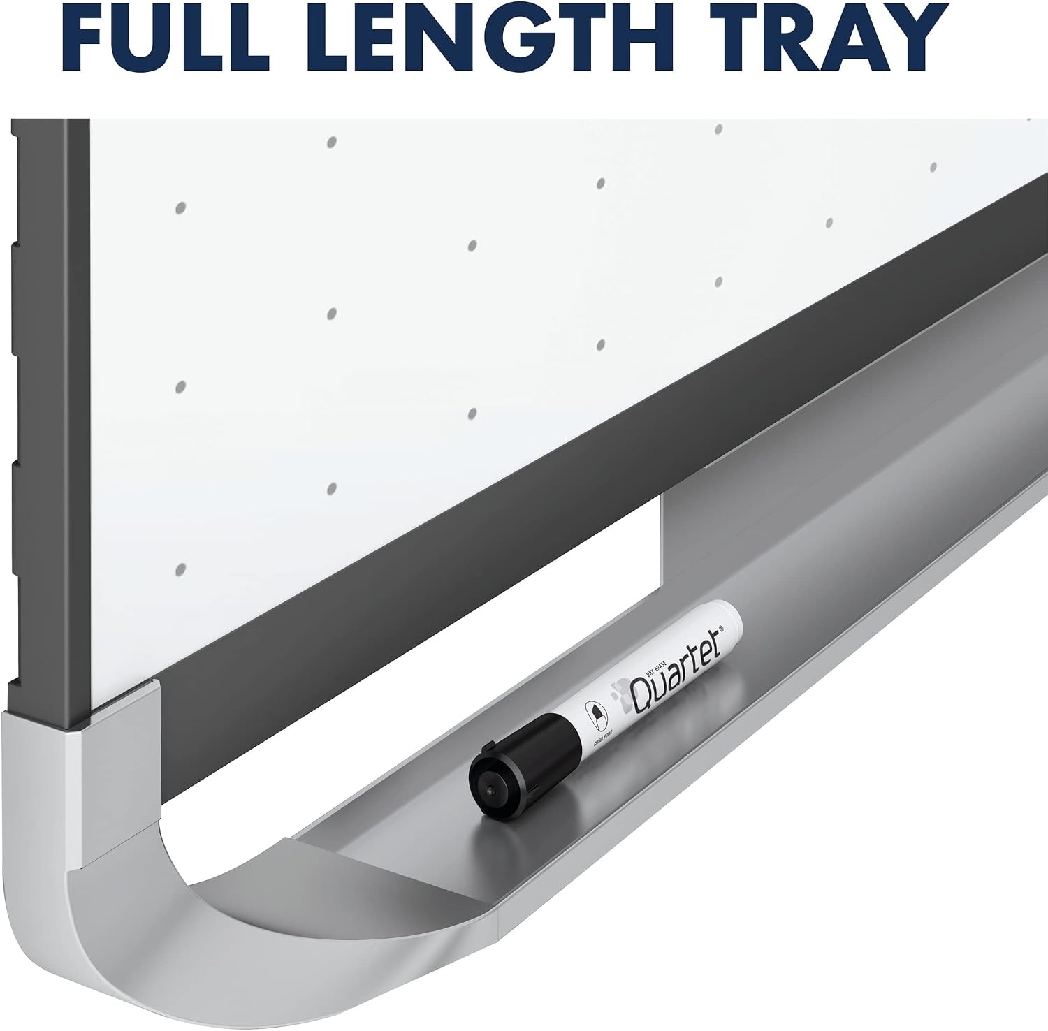 image:imageQuartet Magnetic Whiteboard White Board Dry Erase Board 8 x 4 Graphite Finish Frame Prestige 2 Total Erase TEM548GBlack