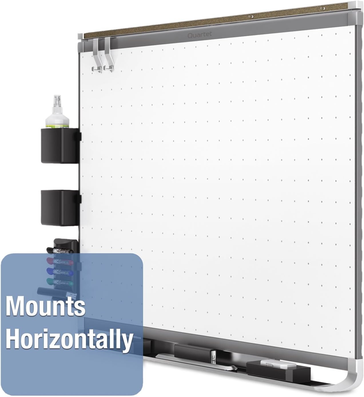 image:imageQuartet Magnetic Whiteboard White Board Dry Erase Board 8 x 4 Graphite Finish Frame Prestige 2 Total Erase TEM548GBlack