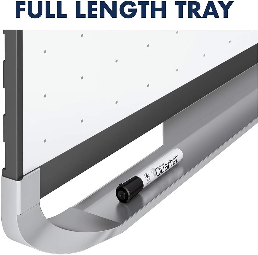 image:imageQuartet Magnetic Whiteboard White Board Dry Erase Board 8 x 4 Graphite Finish Frame Prestige 2 Total Erase TEM548GGraphite