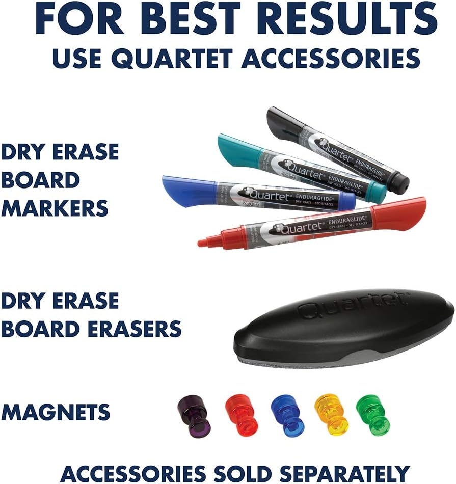 image:imageQuartet Magnetic Whiteboard White Board Dry Erase Board 8 x 4 Graphite Finish Frame Prestige 2 Total Erase TEM548GGraphite