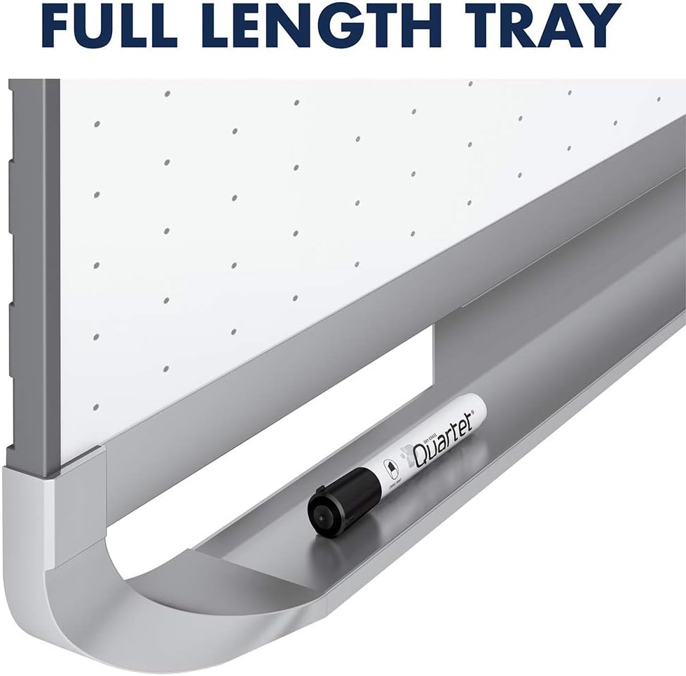 image:imageQuartet Magnetic Whiteboard White Board Dry Erase Board 8 x 4 Graphite Finish Frame Prestige 2 Total Erase TEM548GMahogany