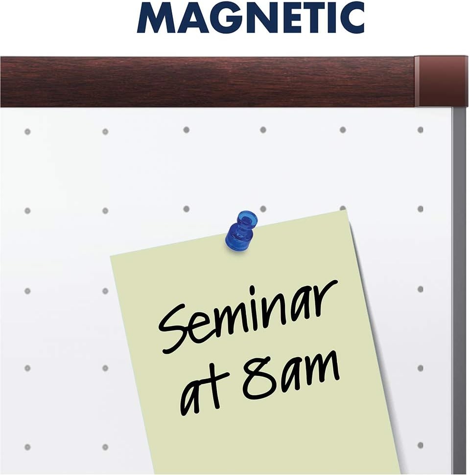 image:imageQuartet Magnetic Whiteboard White Board Dry Erase Board 8 x 4 Graphite Finish Frame Prestige 2 Total Erase TEM548GMahogany