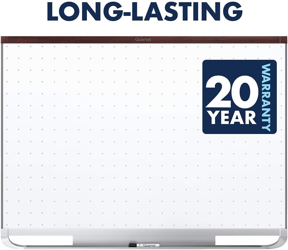 image:imageQuartet Magnetic Whiteboard White Board Dry Erase Board 8 x 4 Graphite Finish Frame Prestige 2 Total Erase TEM548GMahogany