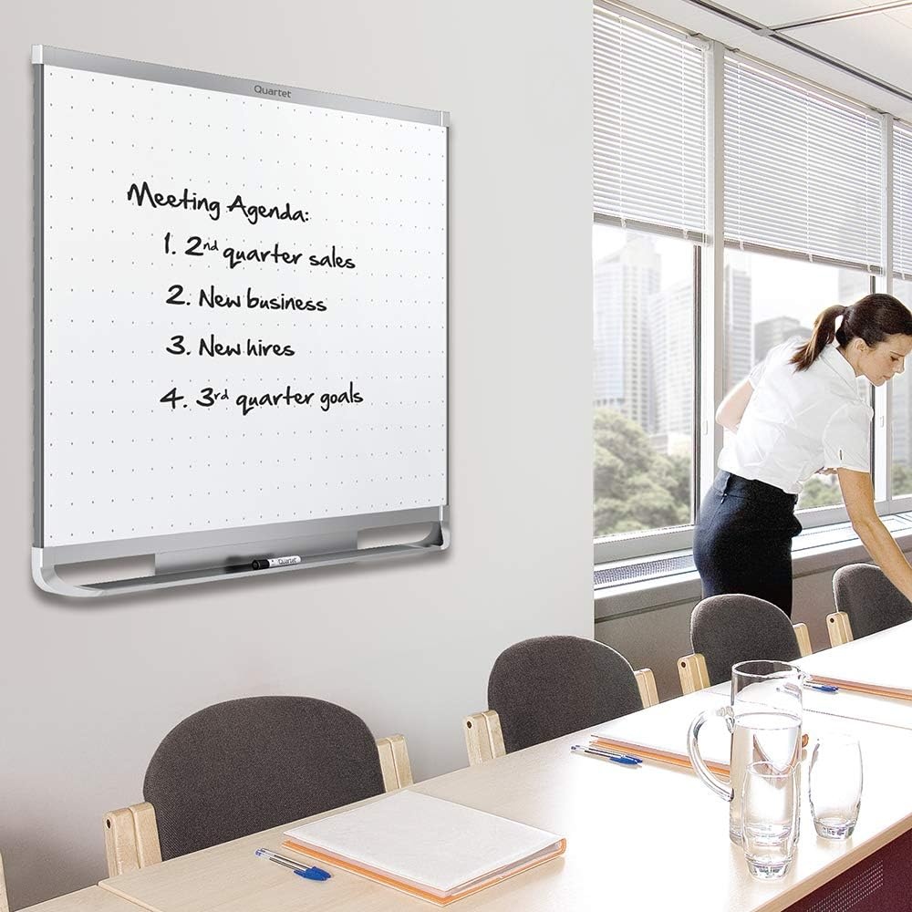 image:imageQuartet Magnetic Whiteboard White Board Dry Erase Board 8 x 4 Graphite Finish Frame Prestige 2 Total Erase TEM548GSilver