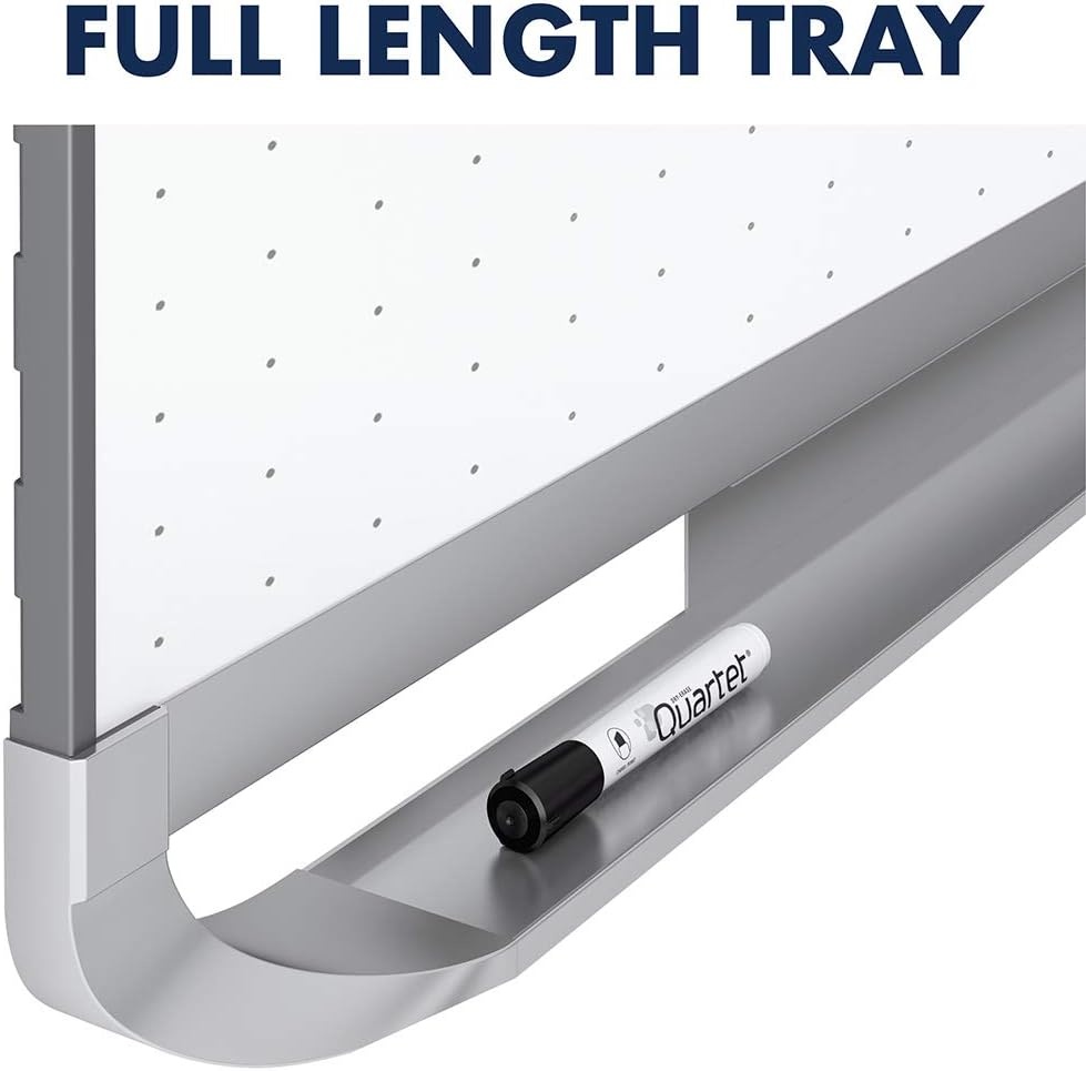 image:imageQuartet Magnetic Whiteboard White Board Dry Erase Board 8 x 4 Graphite Finish Frame Prestige 2 Total Erase TEM548GSilver