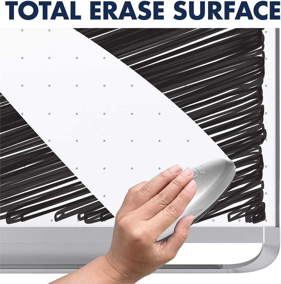 image:imageQuartet Magnetic Whiteboard White Board Dry Erase Board 8 x 4 Graphite Finish Frame Prestige 2 Total Erase TEM548GSilver