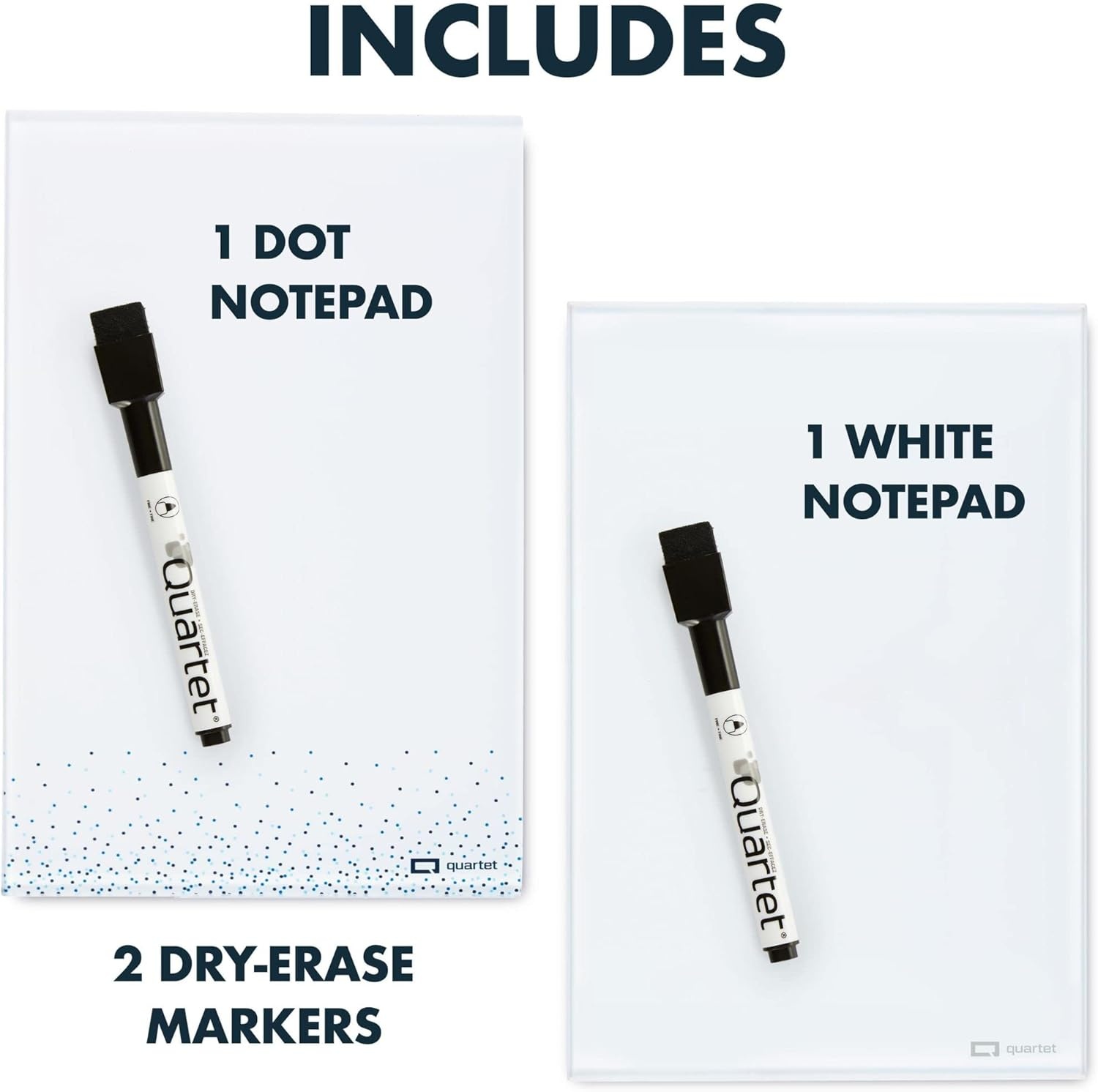 image:imageQuartet Portable Glass DryErase Pad 5 x 8 Closeable Cover Kickstand Desktop White Board Notepad Travel Blue Q090GDPN03Dot