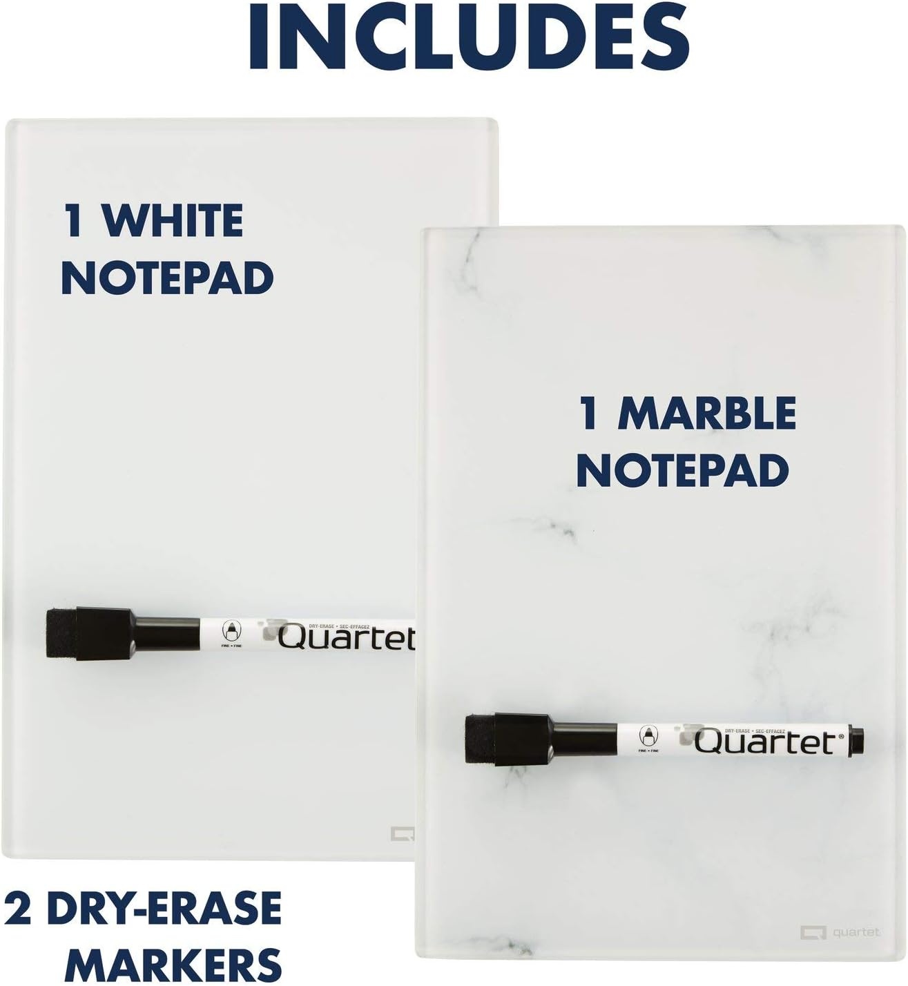 image:imageQuartet Portable Glass DryErase Pad 5 x 8 Closeable Cover Kickstand Desktop White Board Notepad Travel Blue Q090GDPN03White