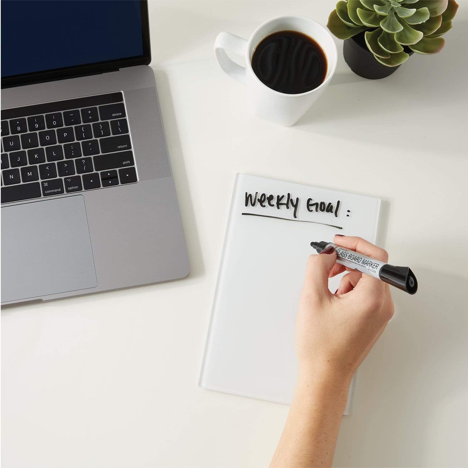 image:imageQuartet Portable Glass DryErase Pad 5 x 8 Closeable Cover Kickstand Desktop White Board Notepad Travel Blue Q090GDPN03White