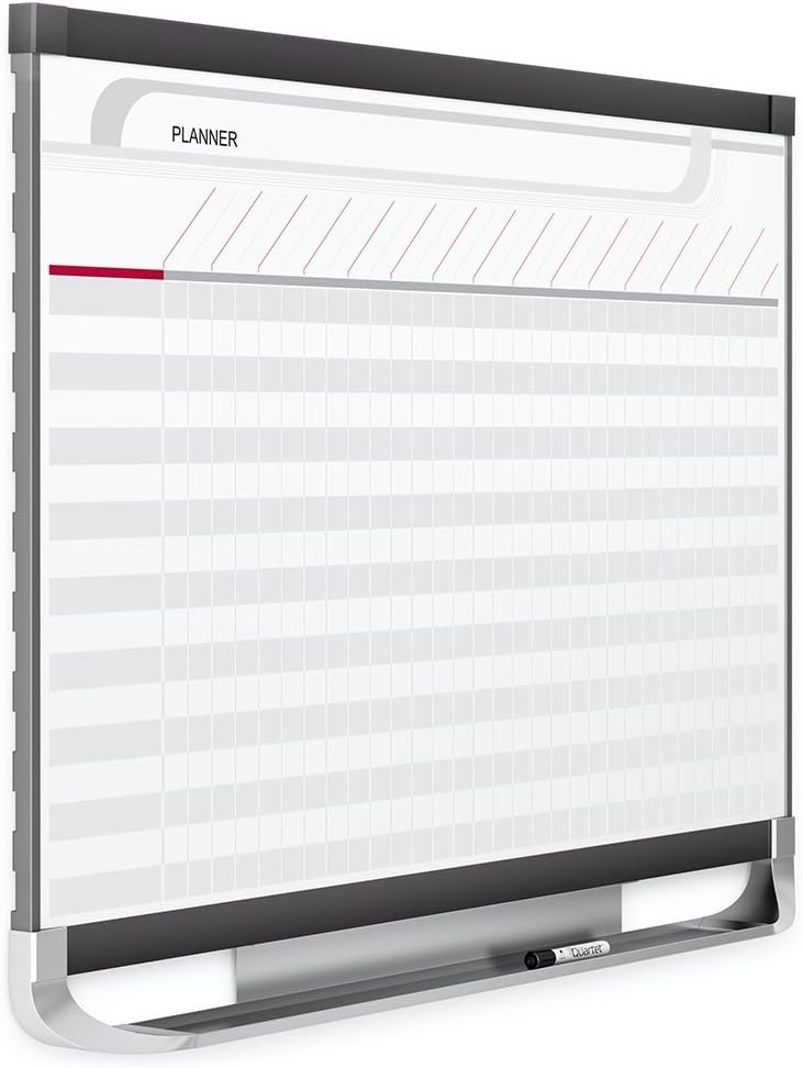 image:imageQuartet Prestige 2 Magnetic Total Erase Project Planner 3 x 2 Feet Board with 16 Row29 Column Chart PP32P224W x 36H