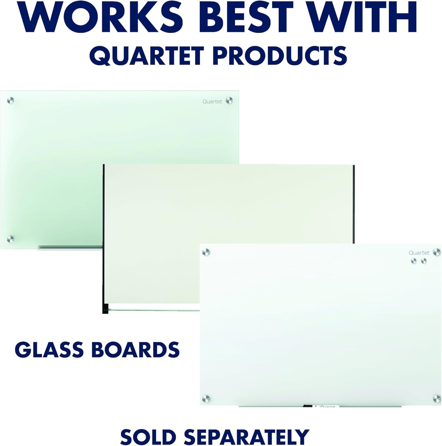 image:imageQuartet Strong Magnets for White Boards Rare Earth Magnet for Glass Whiteboards Clear 6 Pack 85391Assorted Colors