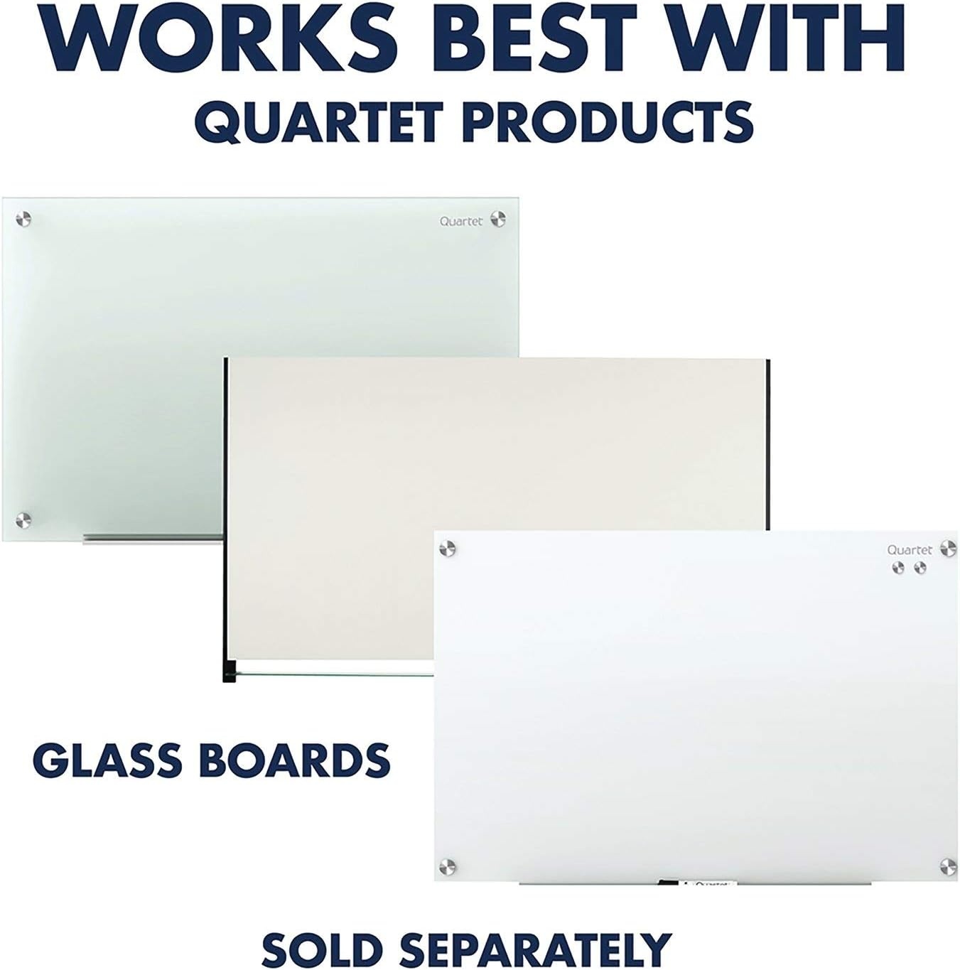image:imageQuartet Strong Magnets for White Boards Rare Earth Magnet for Glass Whiteboards Clear 6 Pack 85391Assorted Colors