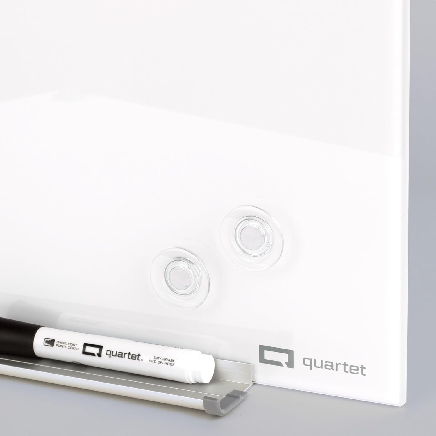 image:imageQuartet Strong Magnets for White Boards Rare Earth Magnet for Glass Whiteboards Clear 6 Pack 85391Clear