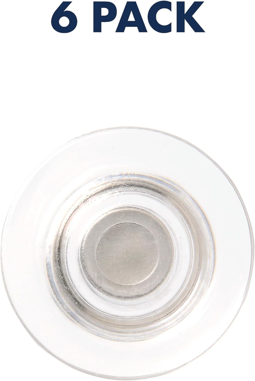 image:imageQuartet Strong Magnets for White Boards Rare Earth Magnet for Glass Whiteboards Clear 6 Pack 85391Clear