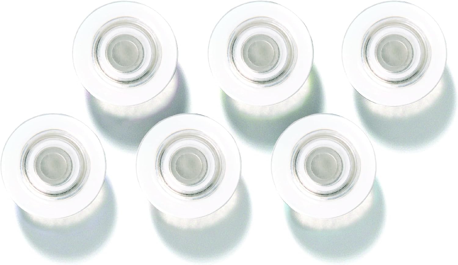 image:imageQuartet Strong Magnets for White Boards Rare Earth Magnet for Glass Whiteboards Clear 6 Pack 85391Clear