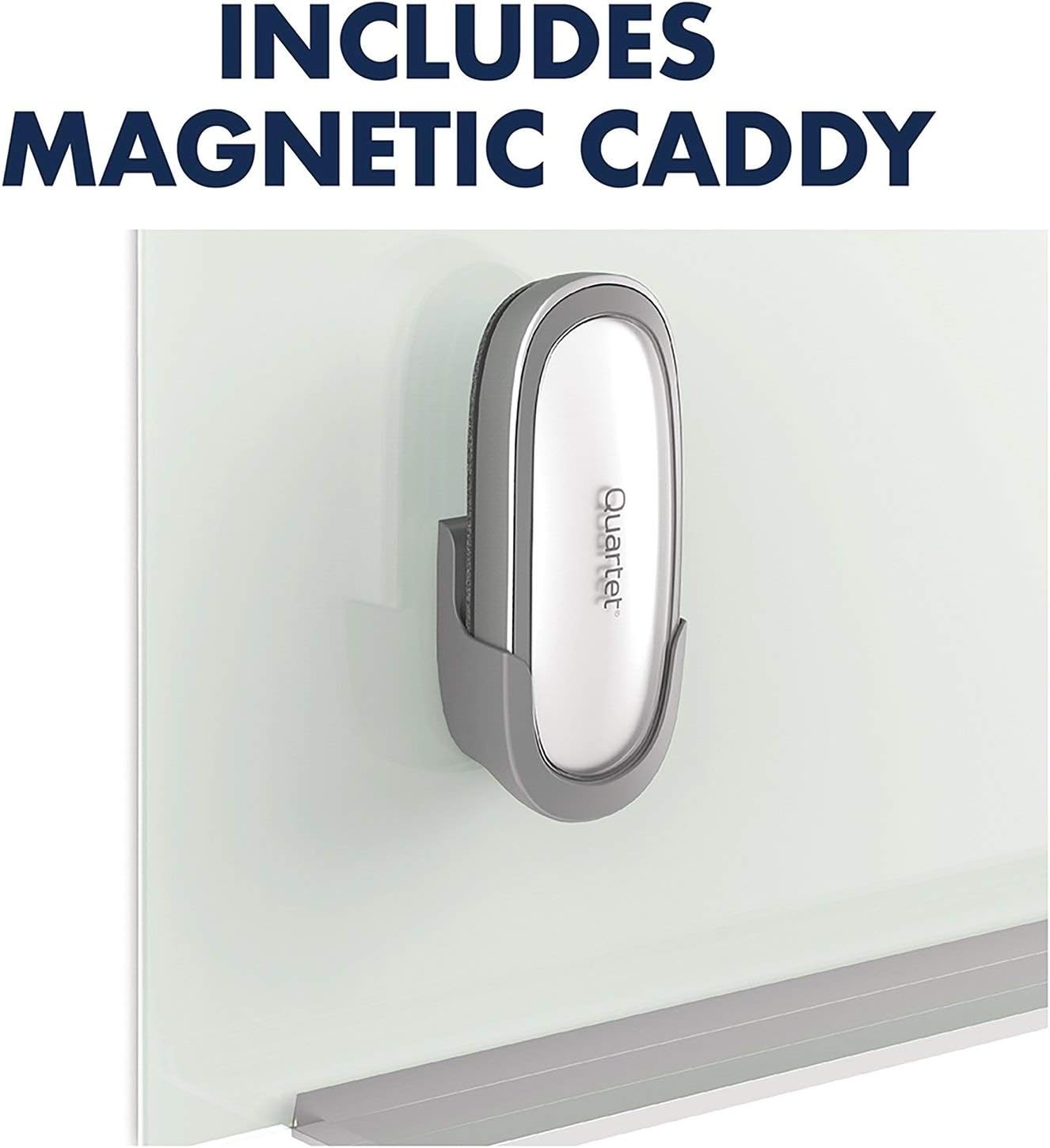image:imageQuartet White Board Dry Erase Board Eraser 5 x 2 Max Clean for Dry Erase Markers Includes Magnetic Caddy Holder Home School Supplies amp Home Office Accessories WhiteGray DFEB46 x 238 Pack of 1