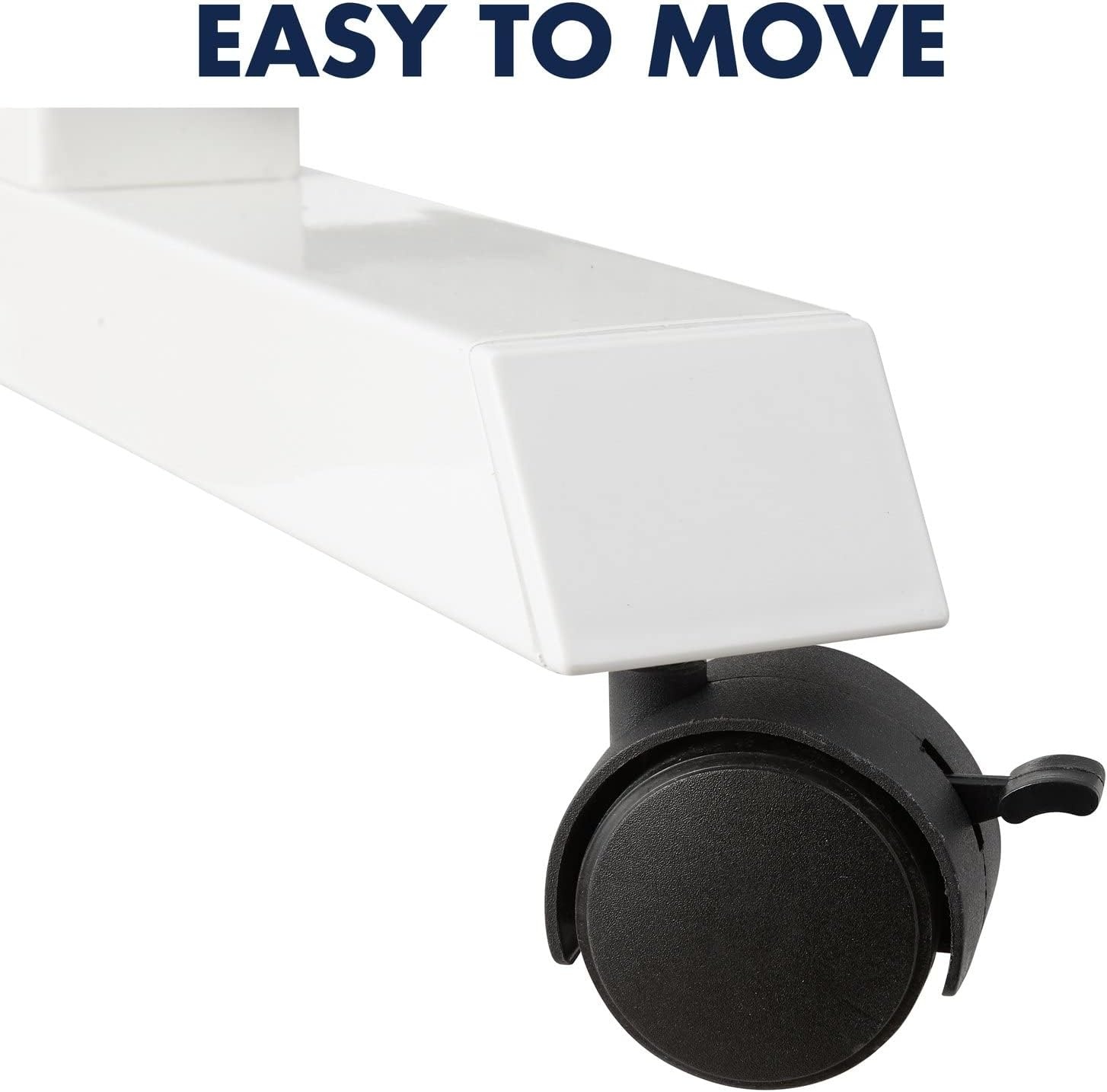 image:imageQuartet Whiteboard Easel Glass Dry Erase Board Rolling Easel Stand On Wheels DoubleSided Privacy Screen with Adjustable Height Includes 1 Marker Creates Private Interactive Workspaces Q293066W