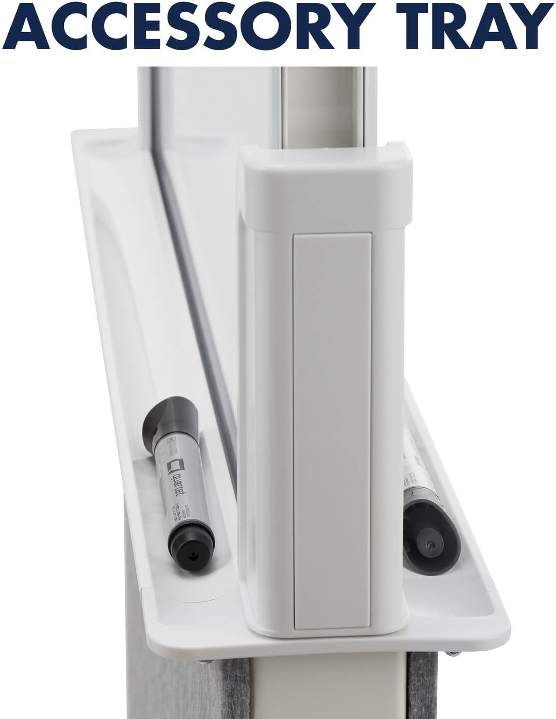 image:imageQuartet Whiteboard Easel Glass Dry Erase Board Rolling Easel Stand On Wheels DoubleSided Privacy Screen with Adjustable Height Includes 1 Marker Creates Private Interactive Workspaces Q293066W