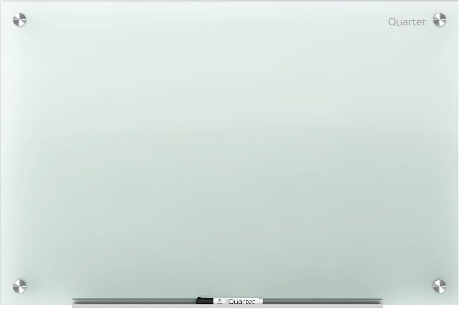 image:imageQuartet Whiteboard Glass Dry Erase Board NonMagnetic 6 x 4 Infinity Frameless Mounting Frosted Surface Accessory Tray and 1 Dry Erase Marker G7248FFrosted