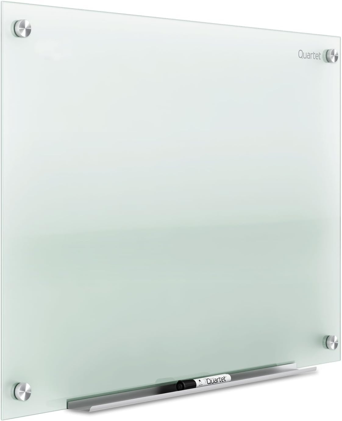 image:imageQuartet Whiteboard Glass Dry Erase Board NonMagnetic 6 x 4 Infinity Frameless Mounting Frosted Surface Accessory Tray and 1 Dry Erase Marker G7248FFrosted