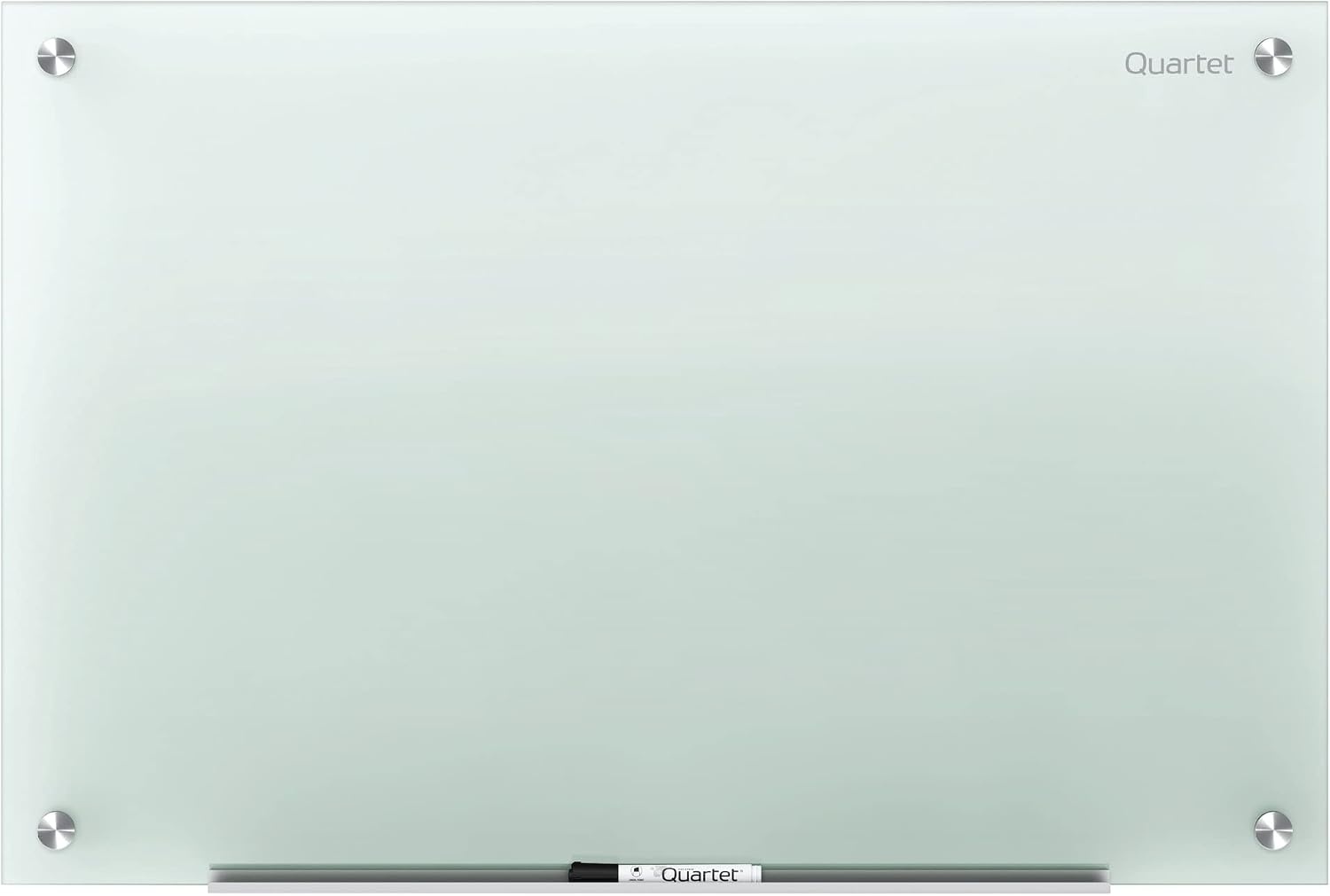 image:imageQuartet Whiteboard Glass Dry Erase Board NonMagnetic 6 x 4 Infinity Frameless Mounting Frosted Surface Accessory Tray and 1 Dry Erase Marker G7248FFrosted