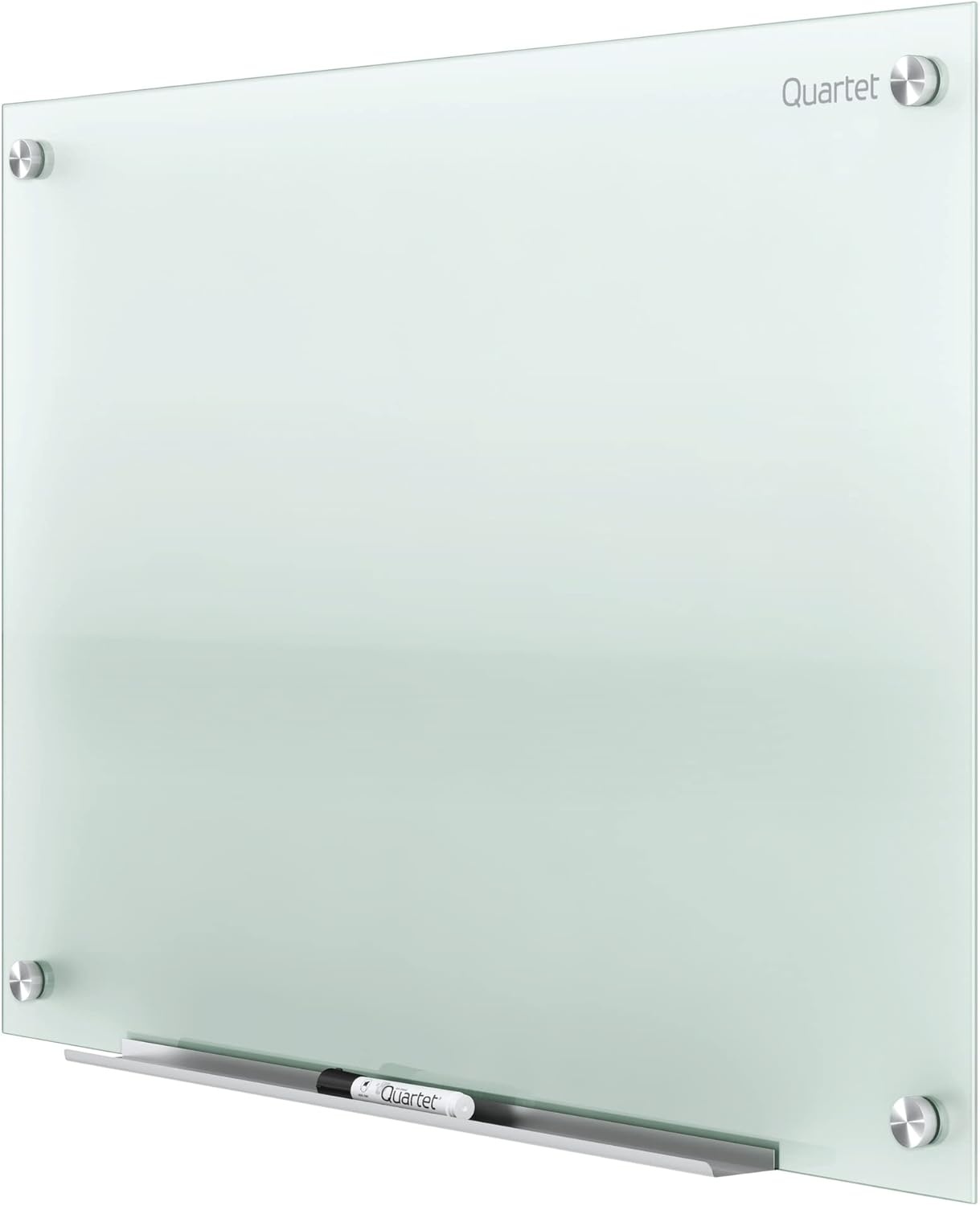 image:imageQuartet Whiteboard Glass Dry Erase Board NonMagnetic 6 x 4 Infinity Frameless Mounting Frosted Surface Accessory Tray and 1 Dry Erase Marker G7248FFrosted