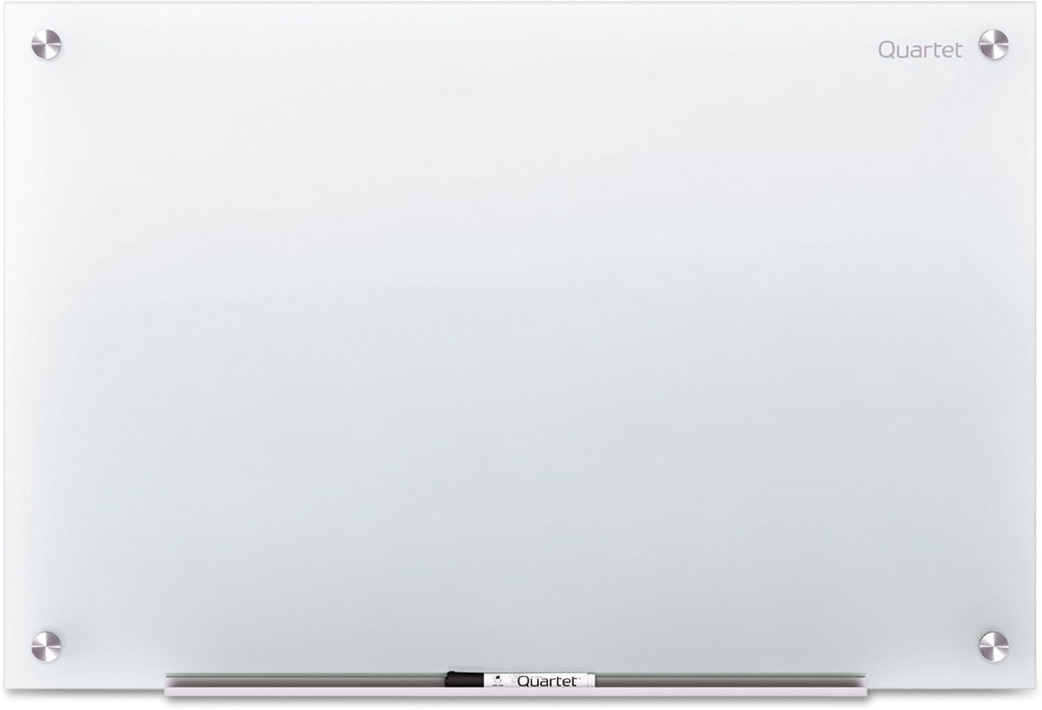 image:imageQuartet Whiteboard Glass Dry Erase Board NonMagnetic 6 x 4 Infinity Frameless Mounting Frosted Surface Accessory Tray and 1 Dry Erase Marker G7248FFrosted