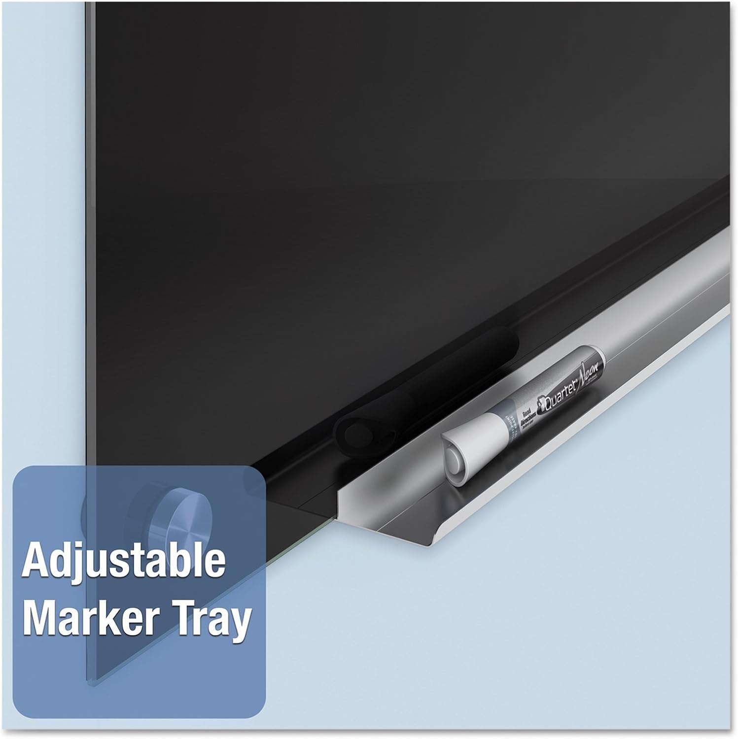 image:imageQuartet Whiteboard Glass Dry Erase Board NonMagnetic 6 x 4 Infinity Frameless Mounting Frosted Surface Accessory Tray and 1 Dry Erase Marker G7248FFrosted