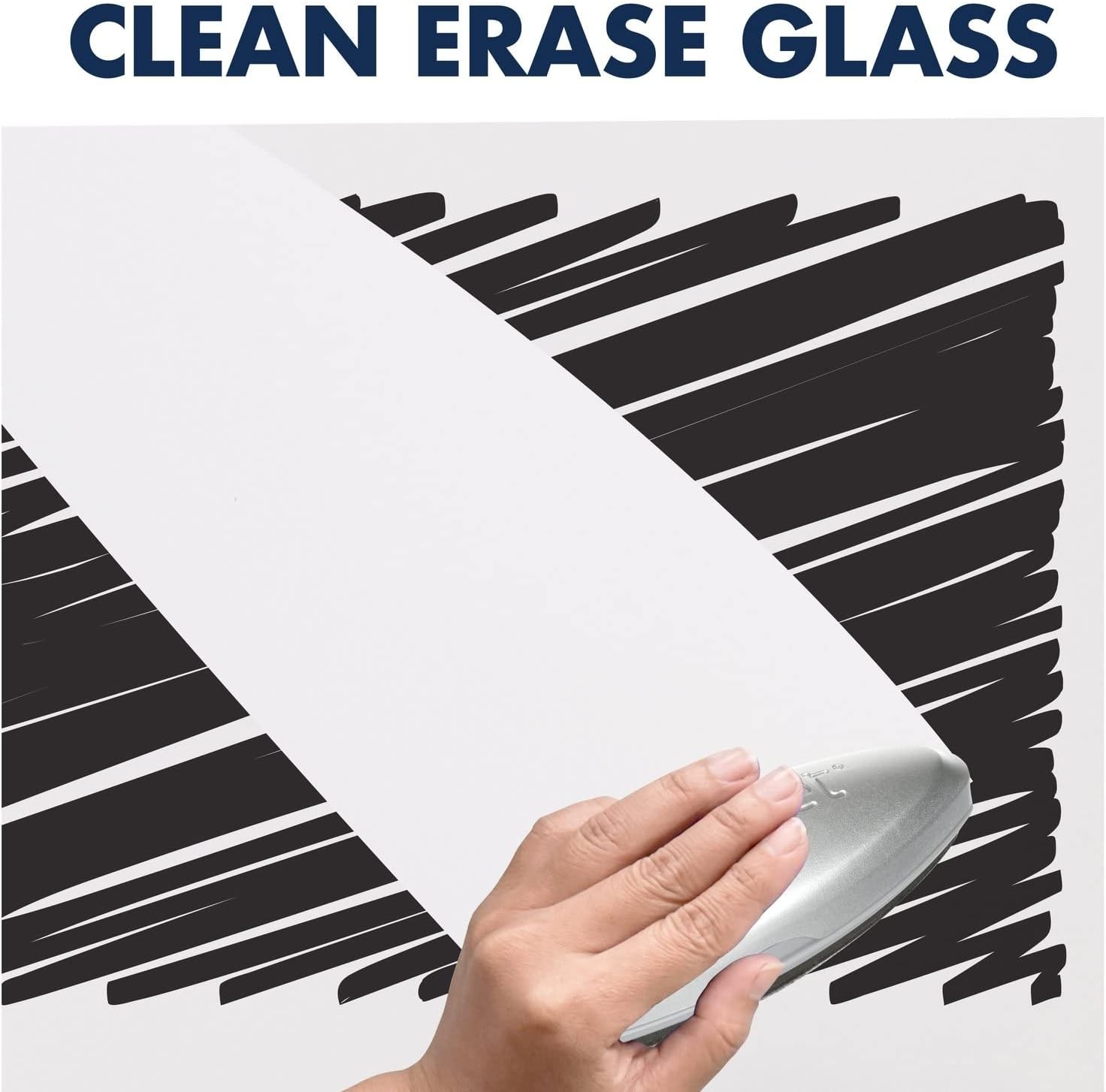 image:imageQuartet Whiteboard Magnetic Dry Erase White Board Glass 28 x 50 VerticalOnly Frameless InvisaMount White Q012850IMW42W x 74H