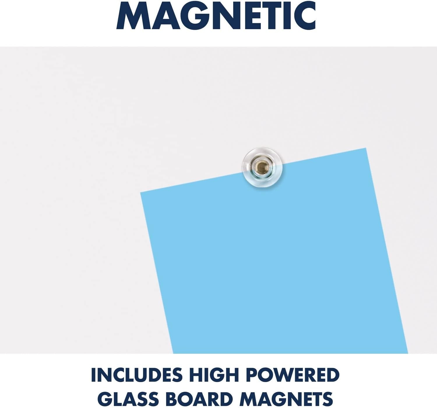 image:imageQuartet Whiteboard Magnetic Dry Erase White Board Glass 28 x 50 VerticalOnly Frameless InvisaMount White Q012850IMW42W x 74H