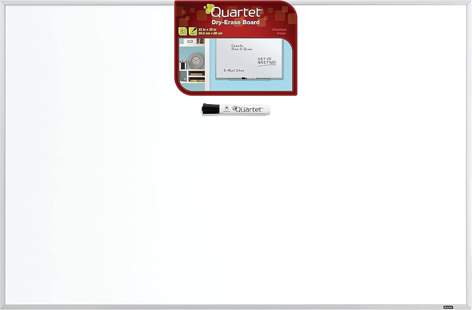 image:imageQuartet Whiteboard NonMagnetic Dry Erase White Board 2 x 3 Aluminum Frame EMA20335W x 23H